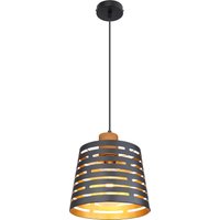 Lighting - ABLONA - Hängeleuchte Metall schwarz matt, 1x E27 von Globo