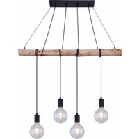 Lighting - AUSTON - Hängeleuchte Metall schwarz matt, 4x E27 von Globo