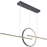 Globo Lighting - BARRAL - Hängeleuchte Metall Graphit, LED von Globo