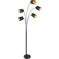 Lighting - CLARKE - Stehleuchte Metall schwarz matt, 5x E14 von Globo
