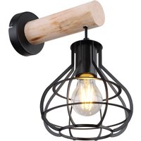 Lighting - CLASTRA - Wandleuchte Metall schwarz matt, 1x E27 von Globo