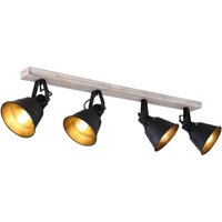 Globo Lighting - GÜNTHER - Strahler Holz weiß, 4x E27 von Globo