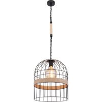 Lighting - HALIA - Hängeleuchte Metall schwarz matt, 1x E27 von Globo