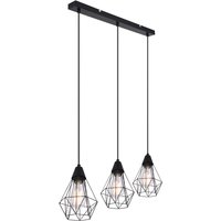Lighting - ISABELLA - Hängeleuchte Metall schwarz matt, 3x E27 von Globo