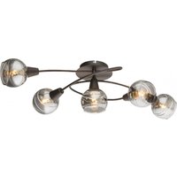Lighting - ISLA - Deckenleuchte Metall bronzefarben, 5x E14 LED von Globo