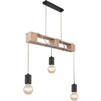 Lighting - JOELLE - Hängeleuchte Metall schwarz matt, 3x E27 von Globo