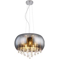 Lighting - KALLA - Hängeleuchte Metall verchromt, 5x E14 von Globo