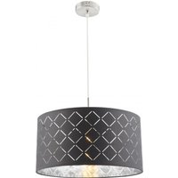 Lighting - KIDAL - Hängeleuchte Metall Nickel matt, 1x E27 von Globo