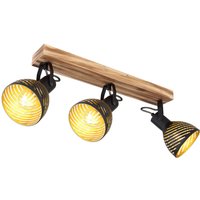 Globo Lighting - LENNA - Strahler Holz dunkelbraun, 3x E27 von Globo