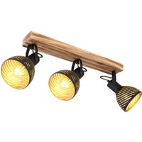 Lighting - LENNA - Strahler Holz dunkelbraun, 3x E27 von Globo