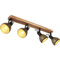 Lighting - LENNA - Strahler Holz dunkelbraun, 4x E27 von Globo