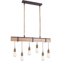Lighting - MUCHA - Hängeleuchte Metall rostfarben, 6x E27 von Globo