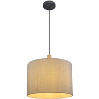 Lighting - ROGER - Hängeleuchte Metall schwarz matt, 1x E27 von Globo