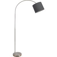 Lighting - SANNA - Stehleuchte Metall Nickel matt, 1x E27 von Globo