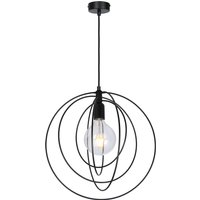 Lighting - SARINI - Hängeleuchte Metall schwarz, 1x E27 von Globo