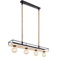 Lighting - TRIXI - Hängeleuchte Metall schwarz matt, 4x E27 von Globo