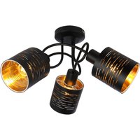 Lighting - TUNNO - Deckenleuchte Metall schwarz, 3x E14 von Globo
