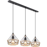 Lighting - ULLEU - Hängeleuchte Metall schwarz matt, 3x E27 von Globo