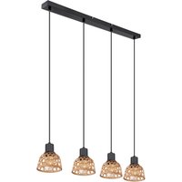 Lighting - WENNA - Hängeleuchte Metall schwarz matt, 4x E27 LED von Globo