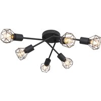 Lighting - XARA I - Deckenleuchte Metall schwarz, 6x E14 von Globo