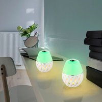 Globo - Lufterfrischer Farbwechsel Tischleuchte Raumerfischer Duftöl Diffuser ätherische Öle, Timer, rgb led Farbwechsel, DxH 14,8x20 cm, 2er Set von Globo
