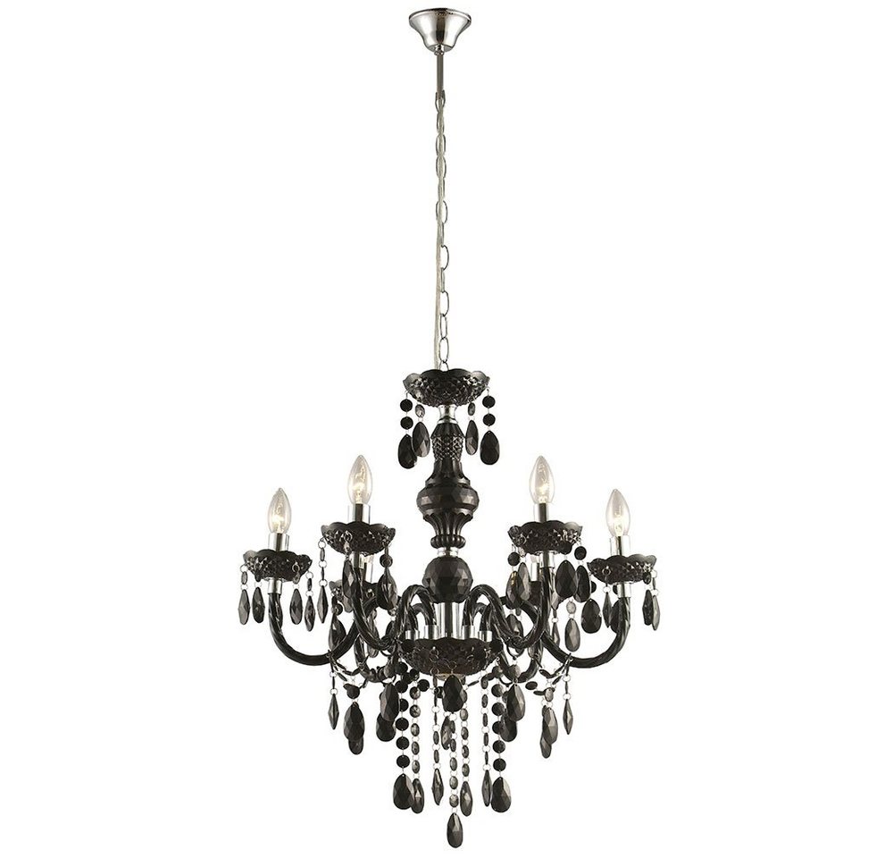 GLOBO LIGHTING Pendelleuchte, Leuchtmittel nicht inklusive, Kronleuchter Metall Hängelampe Schlafzimmer Chrom Lüster von GLOBO LIGHTING
