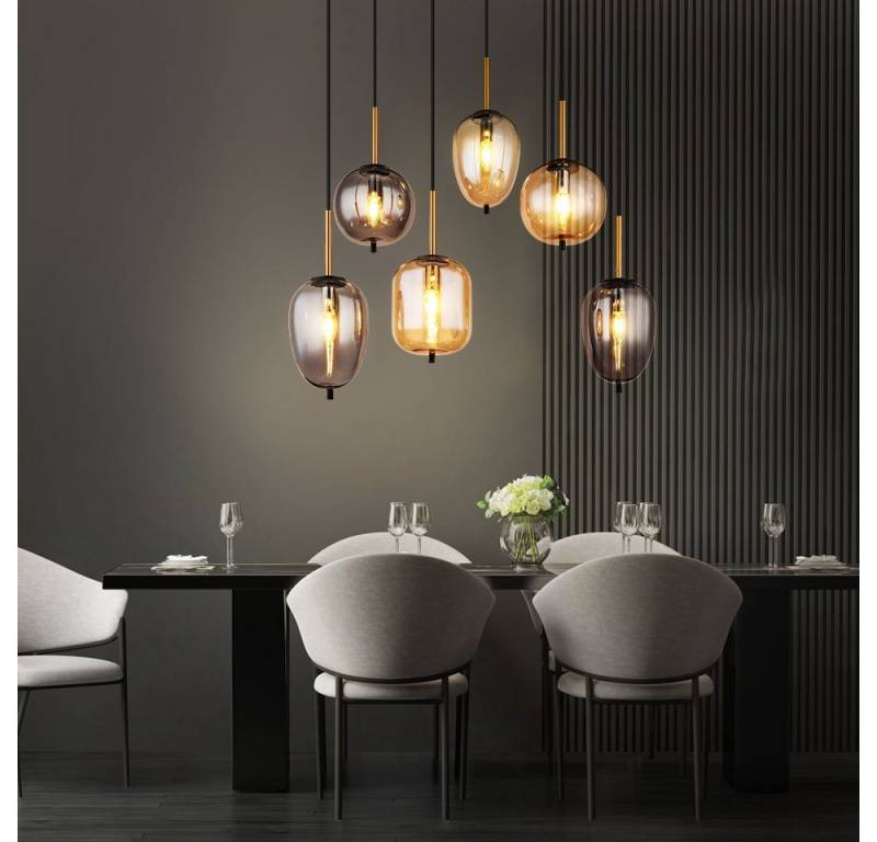 GLOBO LIGHTING LED-Hängeleuchte, Leuchtmittel inklusive, Warmweiß, Pendellampe Hängeleuchte Esstischlampe Wohnzimmerlampe LED H 120cm von GLOBO LIGHTING