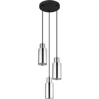 Pendelleuchte Hängelampe Esszimmerlampe Deckenleuchte 3-Flammig Glas Rauchfarbe von Globo