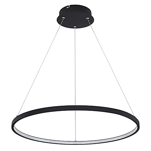 GLOBO Pendelleuchte LED Hängeleuchte Esstisch Ring schwarz LED Wohnzimmer hängend, 1x 29W 1300lm 3000K, DxH 60x120 cm GLOBO Pendelleuchte LED Hängeleuchte Esstisch Ring schwarz LED Wohnzimmer hängend, 1x 29W 1300lm 3000K, DxH 60x120 cm von GLOBO