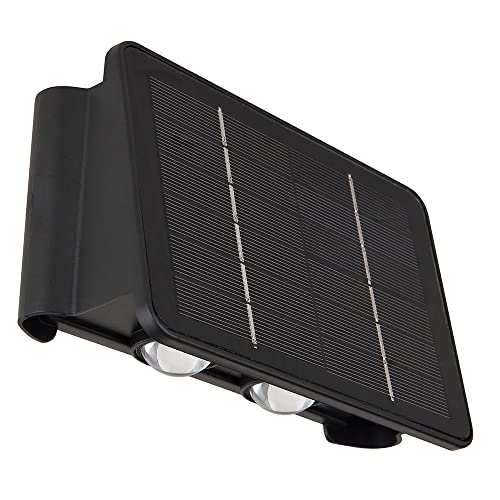 Globo Solarlampe schwarz Außenleuchte Balkon Wandlampe modern Eckige Gartenlampe Akku Hauswand wetterfest, Kunststoff, 1x LED 40lm 3000K, LxBxH 17x10,8x6,4 cm Globo Solarlampe schwarz Außenleuchte Balkon Wandlampe modern Eckige Gartenlampe Akku Hauswand wetterfest, Kunststoff, 1x LED 40lm 3000K, LxBxH 17x10,8x6,4 cm von Globo