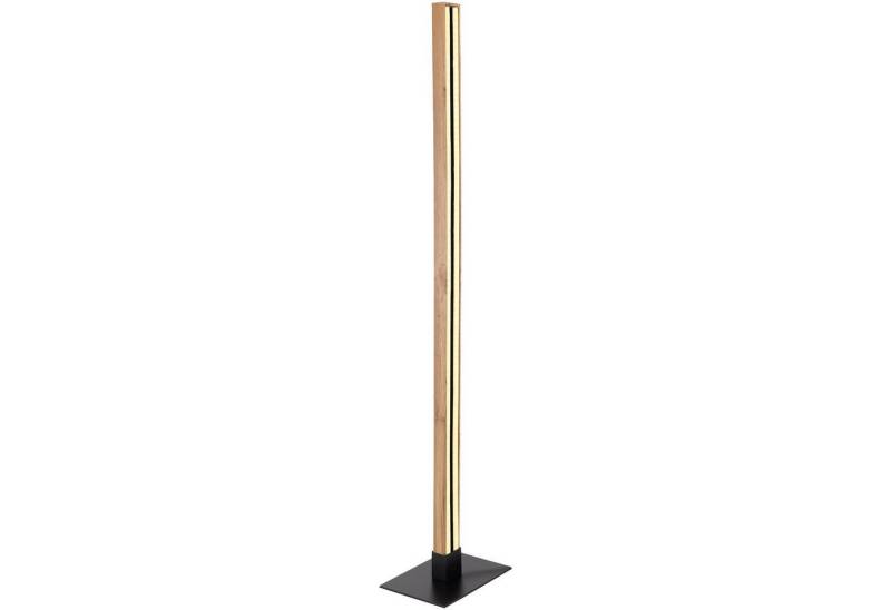 GLOBO LIGHTING Stehlampe Stehlampe LED Wohnzimmer Stehleuchte Schwarz Holz Optik Modern von GLOBO LIGHTING