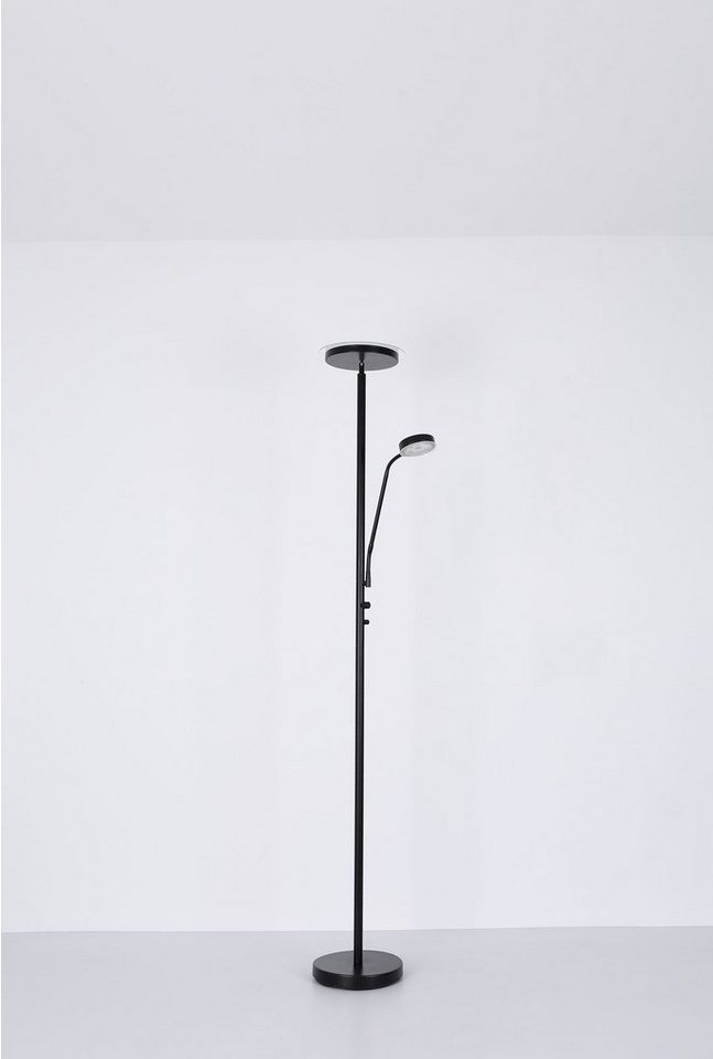 Globo Stehlampe LED Stehleuchte Stehlampe Wohnzimmer Deckenfluter schwarz dimmbar von Globo