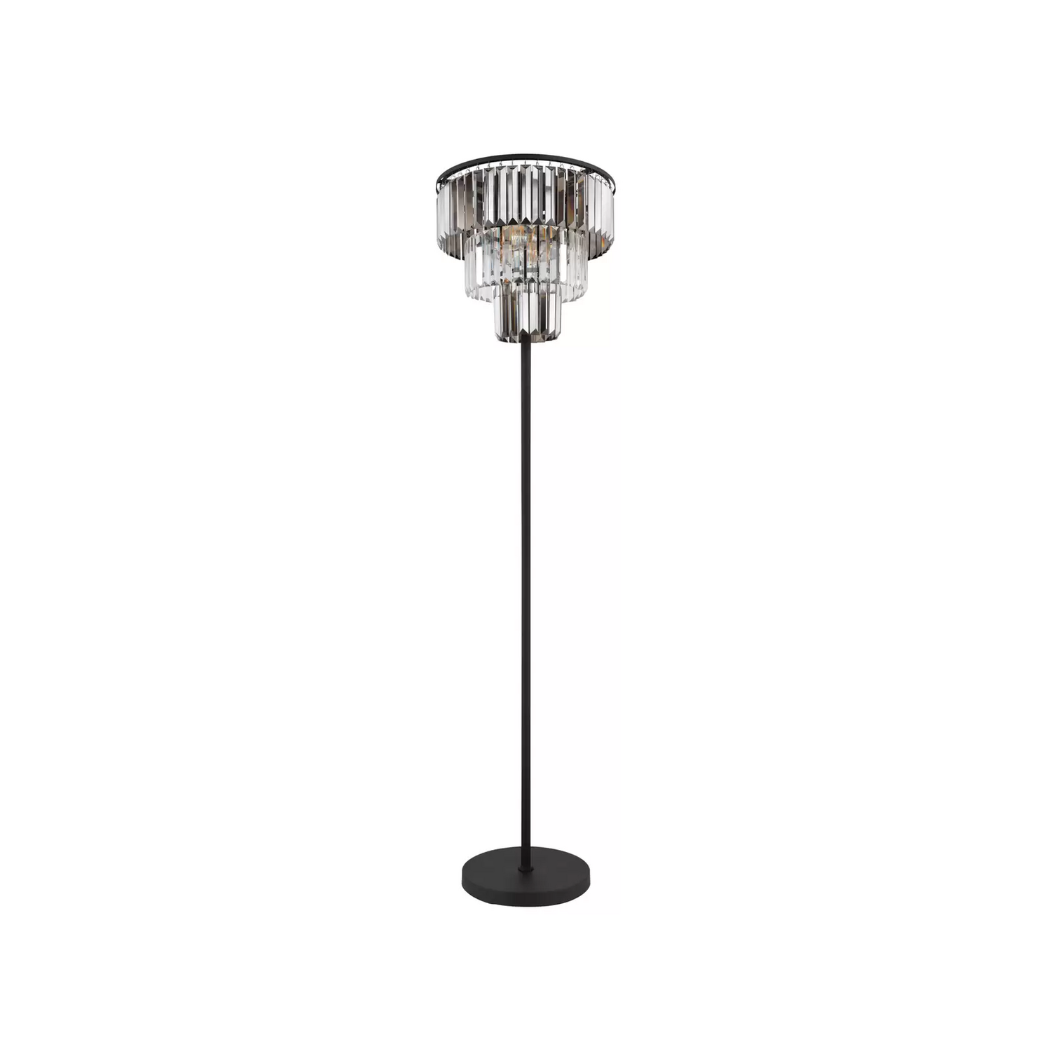 Globo Stehleuchte Naxis Schwarz Rauchgrau Höhe 160 Cm Kristall Stehlampe Lampe B-Ware von Globo