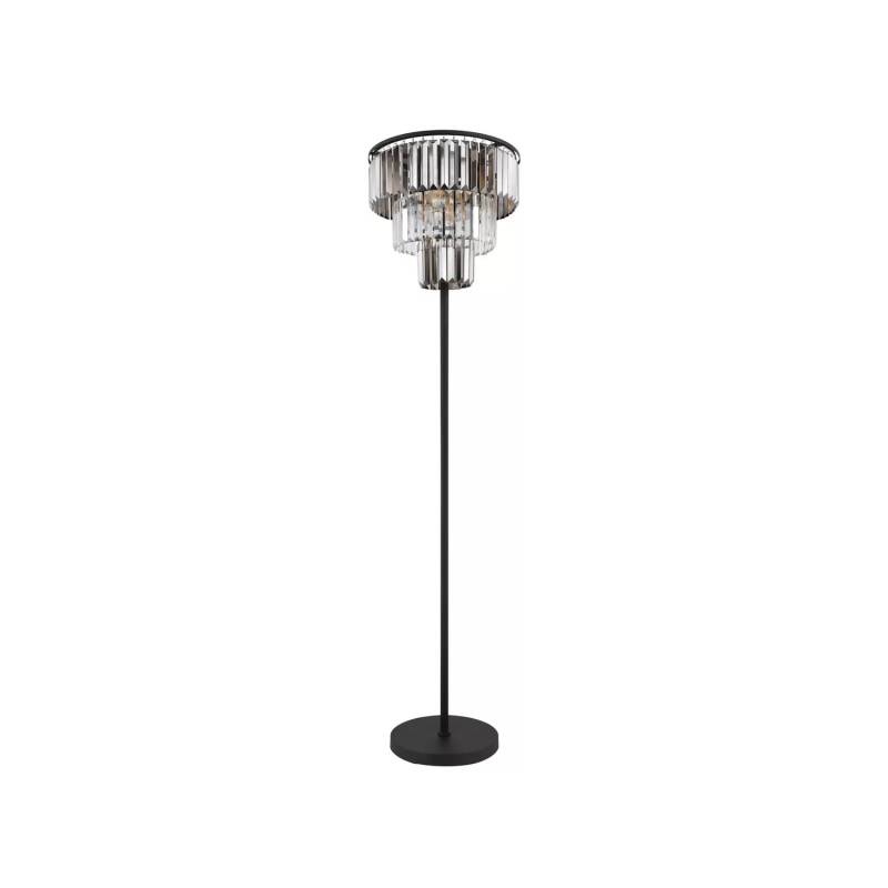 Globo Stehleuchte Naxis Schwarz Rauchgrau Höhe 160 Cm Kristall Stehlampe Lampe B-Ware von Globo