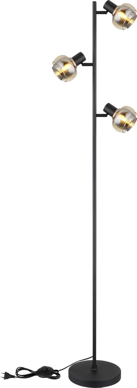 Globo Stehleuchte Tokki schwarz matt 25 x 25 x 154 cm E14 von Globo