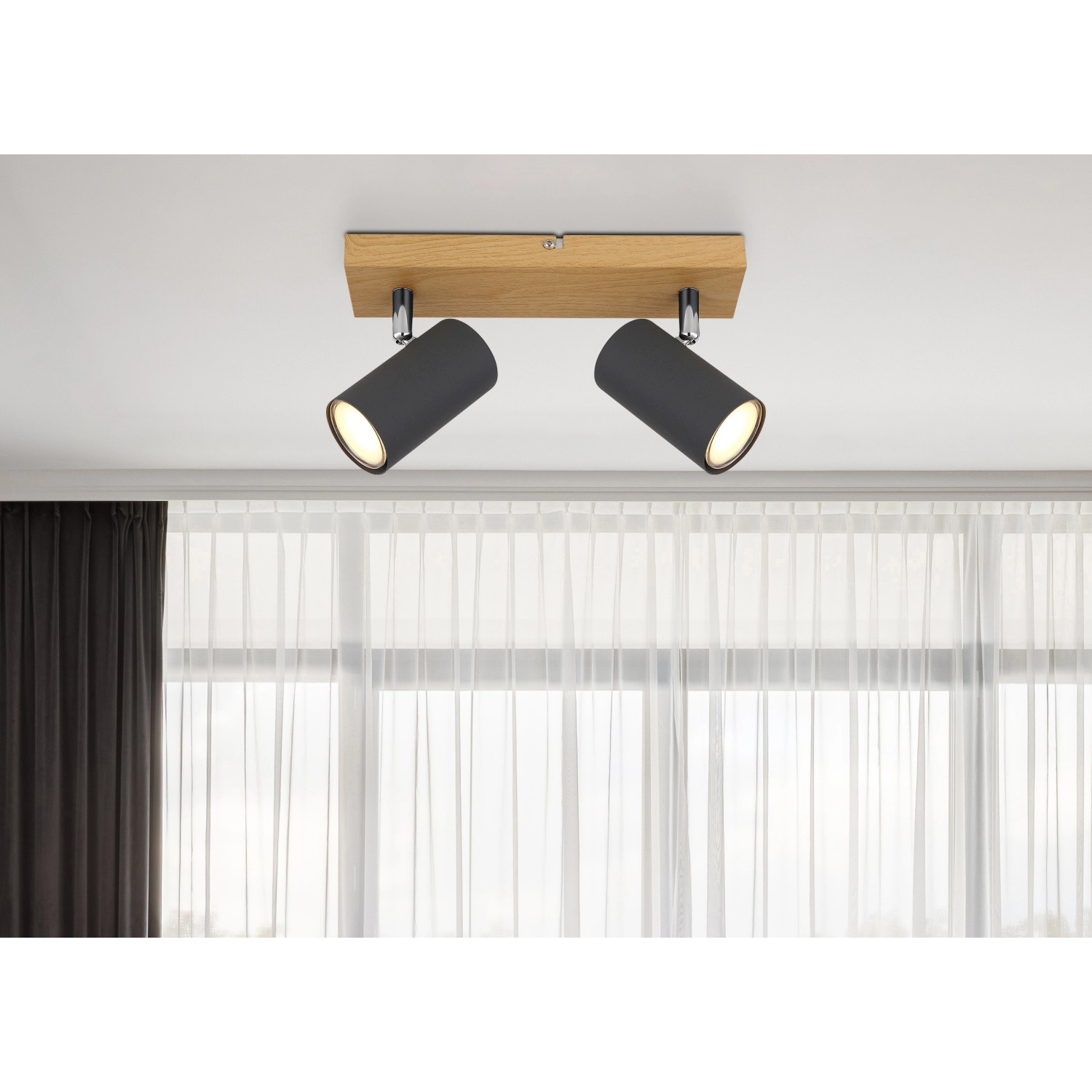 Globo Strahler Robby 2-flammig Graphit 260 x 60 x 120 mm Globo Strahler Robby 2-flammig Graphit 260 x 60 x 120 mm von Globo