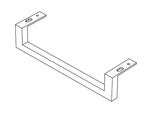 Globo T-Edge Handtuchhalter aus Messing für wandhängenden Waschtische IN072,IN061 und IN046, PT037CR PT037CR von Globo