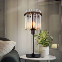 Led Tischleuchte Beistelllampe Schlafzimmerlampe Nachttischlampe Tischlampe, Metall schwarz Glasstäbe rauchfarben, 1x E14 Filament led warmweiß, h Led Tischleuchte Beistelllampe Schlafzimmerlampe Nachttischlampe Tischlampe, Metall schwarz Glasstäbe rauchfarben, 1x E14 Filament led warmweiß, h von GLOBO LIGHTING