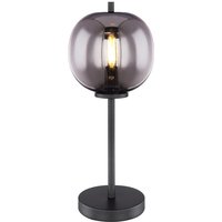 Tischleuchte blacky mit Rauchglas Lampenschirm, Höhe 45cm von Globo