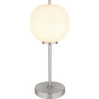 GLOBO Tischleuchte nickel Glas Metall H/D: ca. 45x18,5 cm 1 Brennstellen von Globo