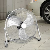 Ventilator Bodenventilator Standventilator stehend, Schalter Transporttauglich verstellbarer Neigungswinkel, Metall verchromt, 79W, HxLxB von Globo