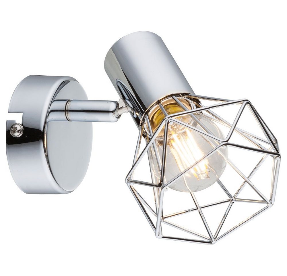 GLOBO LIGHTING Wandleuchte, Leuchtmittel nicht inklusive, Wand Strahler Leuchte Chrom Wohn Arbeits Zimmer Käfig Spot Lampe GLOBO LIGHTING Wandleuchte, Leuchtmittel nicht inklusive, Wand Strahler Leuchte Chrom Wohn Arbeits Zimmer Käfig Spot Lampe von GLOBO LIGHTING