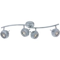 Led Deckenlampe 4 flammig Wohnzimmerleuchte Deckenleuchte Spotleiste , Strahler verstellbar, Metall grau antik, 4x5W 4x 345lm warmweiß, LxH 68 x 16 cm Led Deckenlampe 4 flammig Wohnzimmerleuchte Deckenleuchte Spotleiste , Strahler verstellbar, Metall grau antik, 4x5W 4x 345lm warmweiß, LxH 68 x 16 cm von Globo