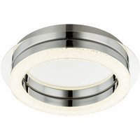 Led Deckenleuchte Deckenlampe Acryl Chrom Kristall-Deko 28 cm Wohnzimmer Schlafzimmer von Globo