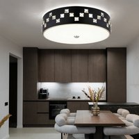 Led Deckenleuchte mit Fernbedienung dimmbar Deckenlampe Glas Kristalle Wohnzimmerlampe Deckenlampe rund, Memory cct Nachtlicht, Metall, 1x led 40W von Globo