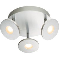 Led Deckenstrahler Deckenlampe runde Spots Opal Aluminium 25 cm Wohnzimmer Schlafzimmer von Globo