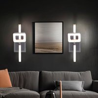 Schwenkbare Wandleuchte Wandlampe mit Schalter led Treppenbeleuchtung, Chrom nickel-matt, 1x led 6W 540Lm, LxBxH 25x7x15,5 cm, 2er Set Schwenkbare Wandleuchte Wandlampe mit Schalter led Treppenbeleuchtung, Chrom nickel-matt, 1x led 6W 540Lm, LxBxH 25x7x15,5 cm, 2er Set von Globo