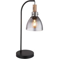 Tischlampe - Mattea - schwarz - glas rauchglas - - Globo von Globo