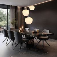 Hängelampe Esszimmerleuchte Pendelleuchte 3-Flammig verchromt Glas weiß Muster Hängelampe Esszimmerleuchte Pendelleuchte 3-Flammig verchromt Glas weiß Muster von Globo