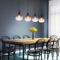 Hängelampe Pendelleuchte Esstischlampe Rauchglas 4 flammig Wohnzimmerlampe 120cm Hängelampe Pendelleuchte Esstischlampe Rauchglas 4 flammig Wohnzimmerlampe 120cm von Globo
